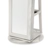 White Swivel Jewelry Armoire with Mirror